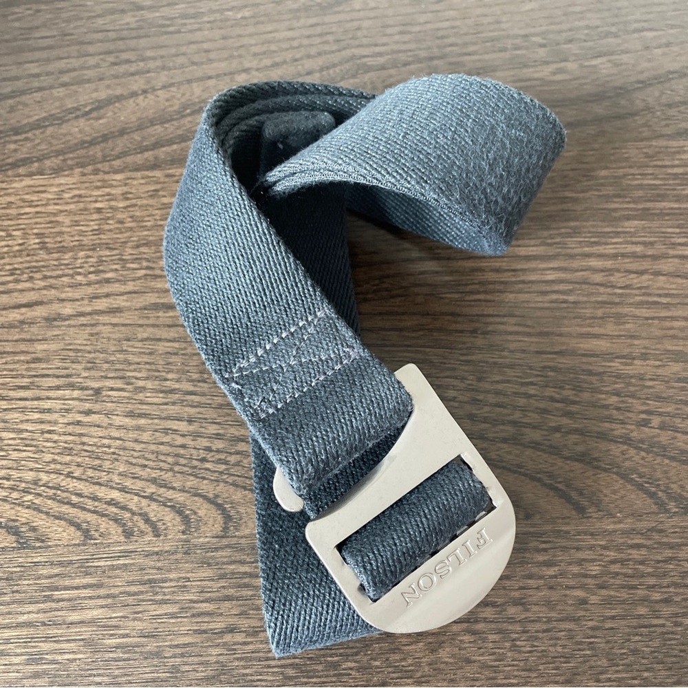 Filson Togiak Poli Canvas Belt Graphite Gray One Size Made In USA